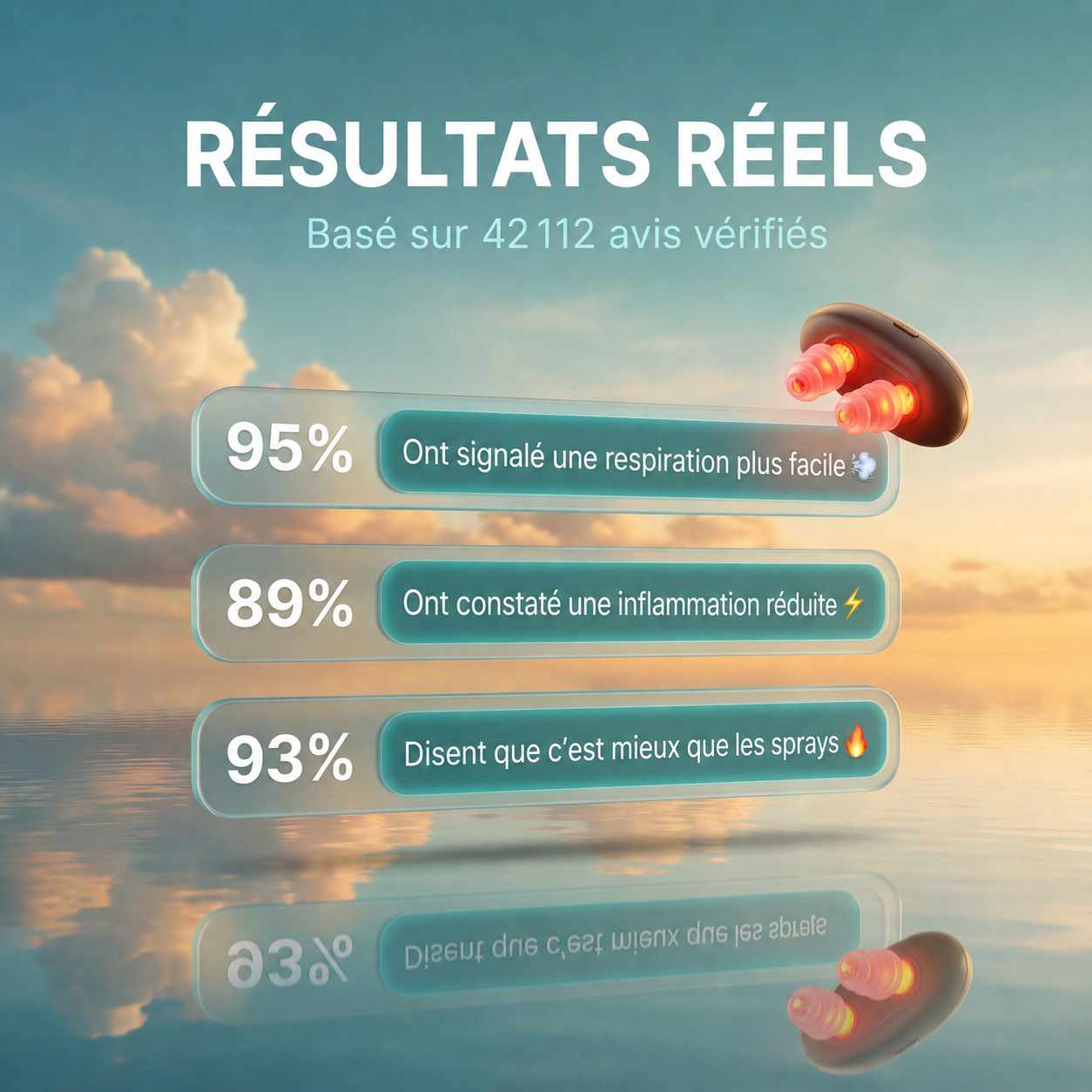 Veloria Breathe™ — Dispositif nasal par infrarouge